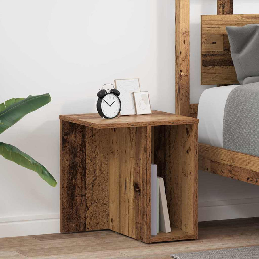 Bijzettafel 2 pcs Oudhout 37 x 32 x 40 cm Bewerkt hout