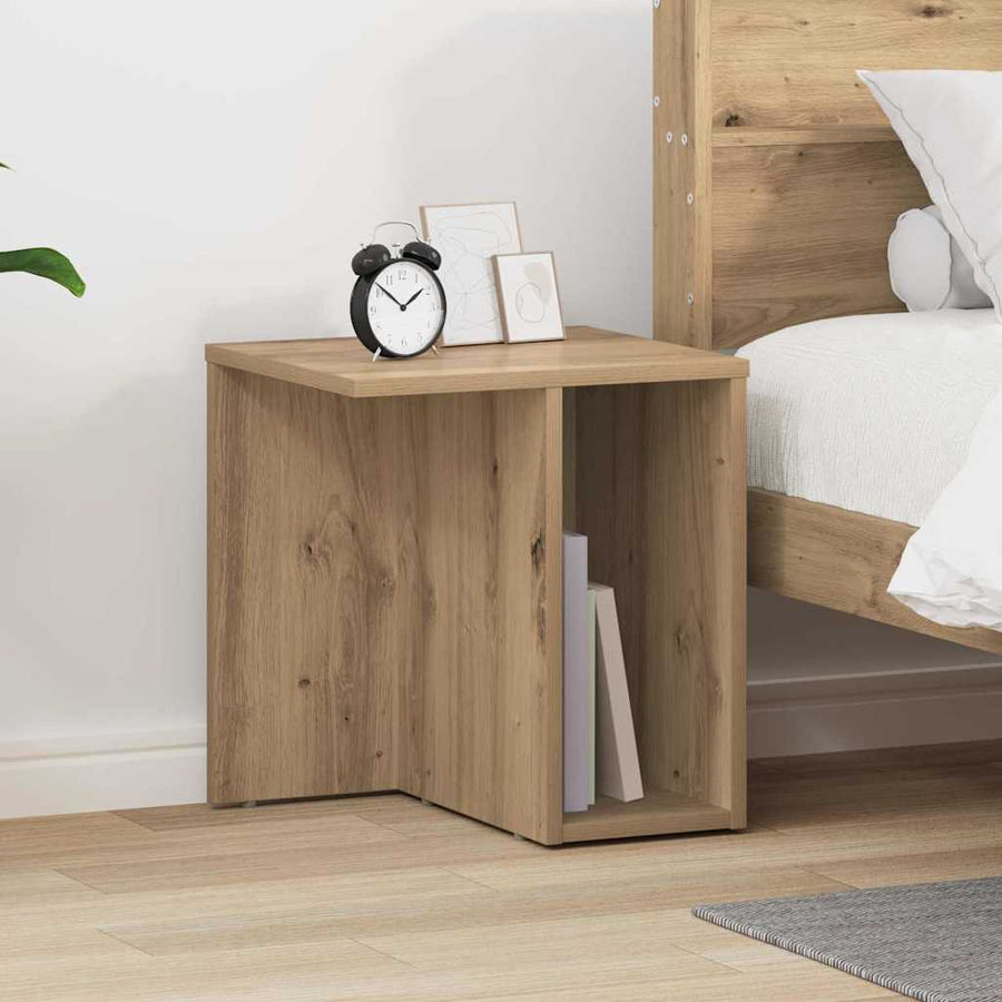 Bijzettafel 2 pcs Artisan Eiken 37 x 32 x 40 cm Bewerkt hout