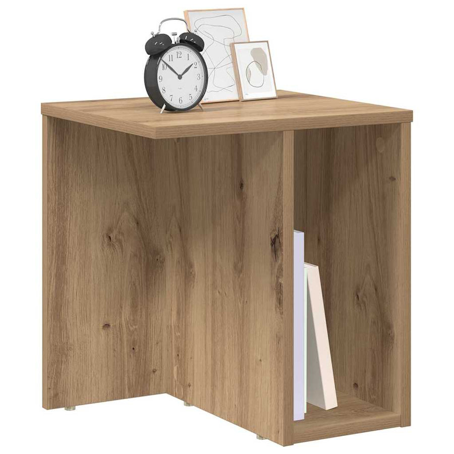 Bijzettafel 2 pcs Artisan Eiken 37 x 32 x 40 cm Bewerkt hout