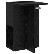 Bijzettafel Zwart Eiken 35 x 40 x 55 cm Bewerkt hout