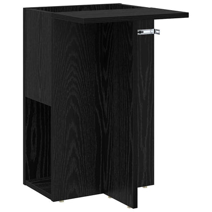 Bijzettafel Zwart Eiken 35 x 40 x 55 cm Bewerkt hout