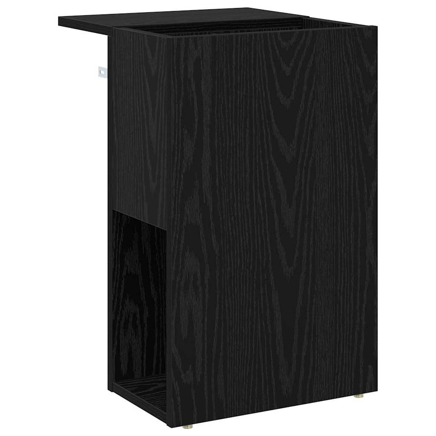Bijzettafel Zwart Eiken 35 x 40 x 55 cm Bewerkt hout
