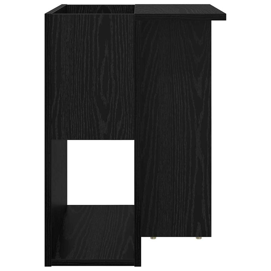 Bijzettafel Zwart Eiken 35 x 40 x 55 cm Bewerkt hout