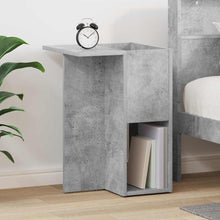 Bijzettafel Beton Grijs 35 x 40 x 55 cm Bewerkt hout