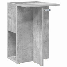 Bijzettafel Beton Grijs 35 x 40 x 55 cm Bewerkt hout