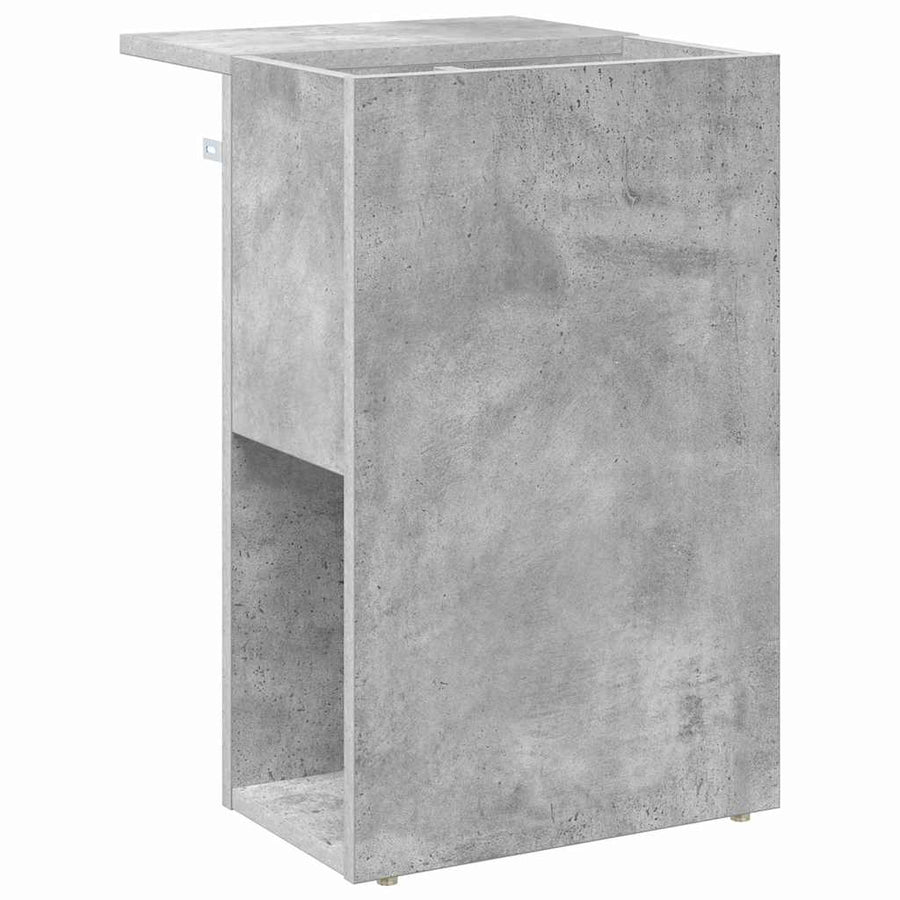Bijzettafel Beton Grijs 35 x 40 x 55 cm Bewerkt hout