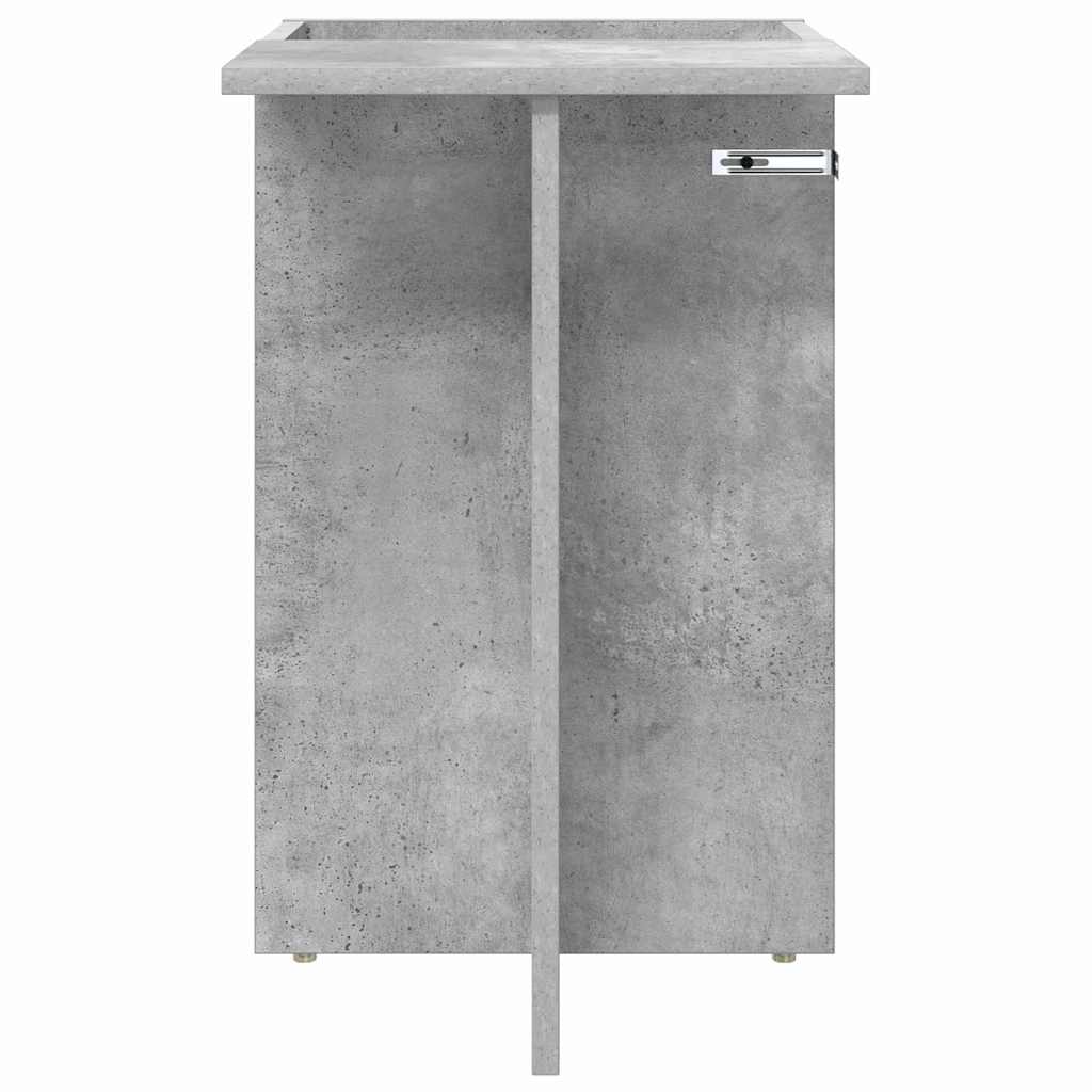 Bijzettafel Beton Grijs 35 x 40 x 55 cm Bewerkt hout
