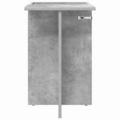 Bijzettafel Beton Grijs 35 x 40 x 55 cm Bewerkt hout
