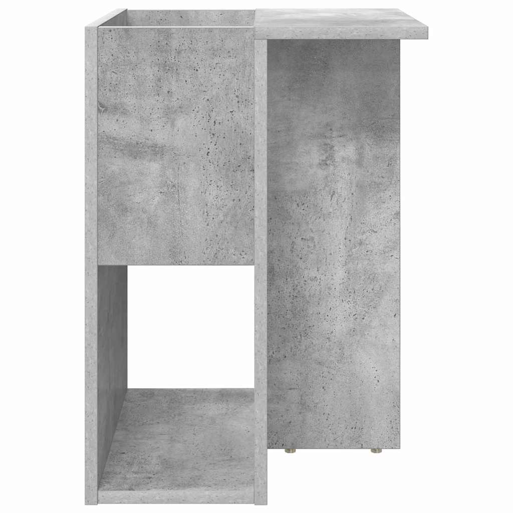 Bijzettafel Beton Grijs 35 x 40 x 55 cm Bewerkt hout