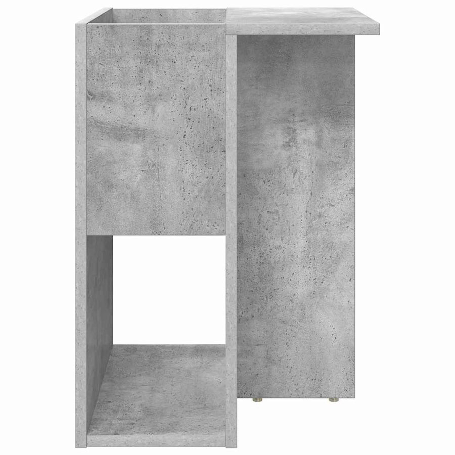Bijzettafel Beton Grijs 35 x 40 x 55 cm Bewerkt hout
