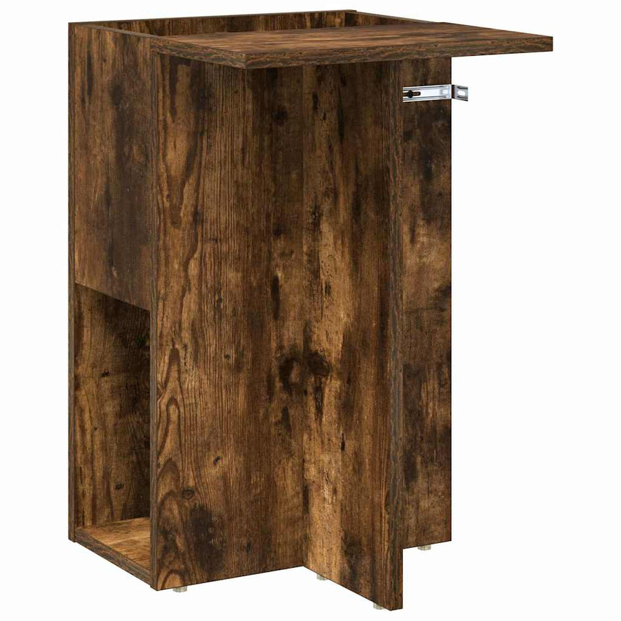Bijzettafel Gerookt eiken 35 x 40 x 55 cm Bewerkt hout