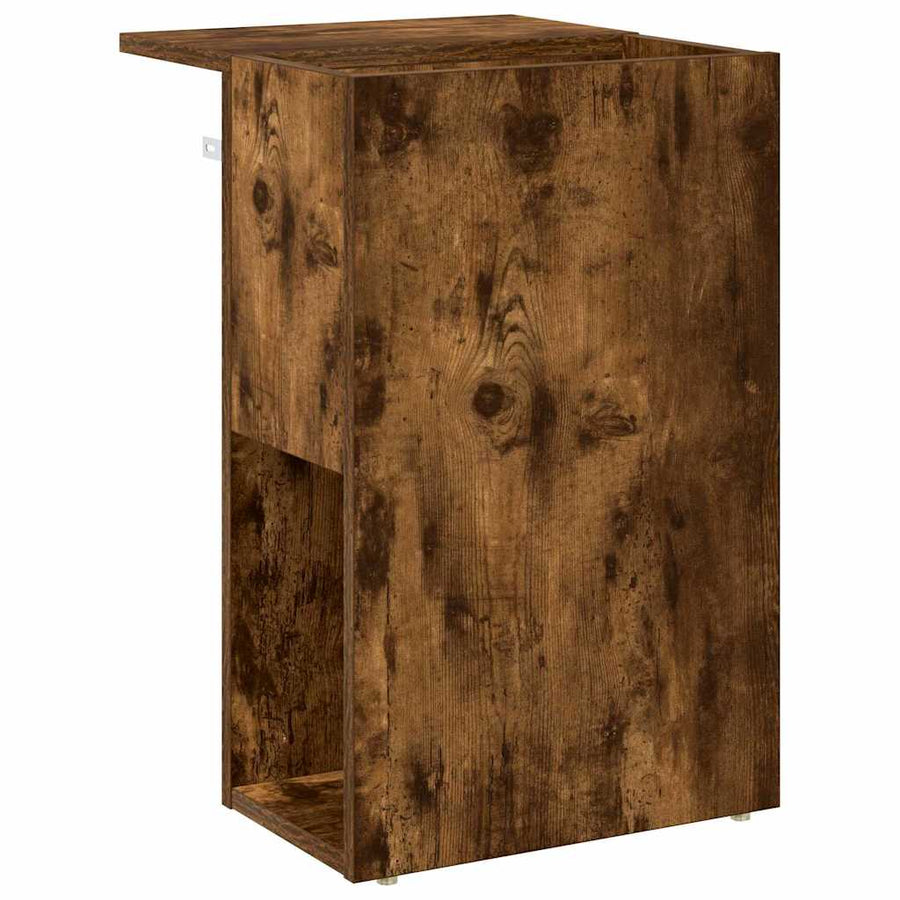 Bijzettafel Gerookt eiken 35 x 40 x 55 cm Bewerkt hout