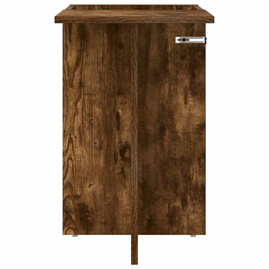 Bijzettafel Gerookt eiken 35 x 40 x 55 cm Bewerkt hout
