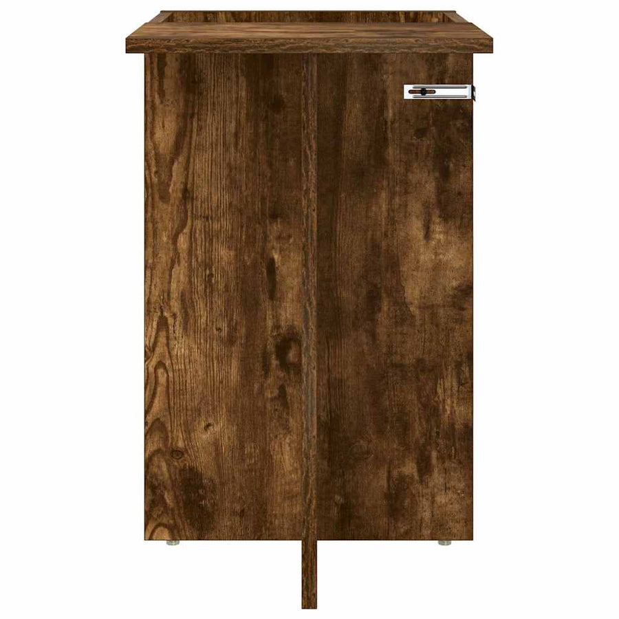 Bijzettafel Gerookt eiken 35 x 40 x 55 cm Bewerkt hout