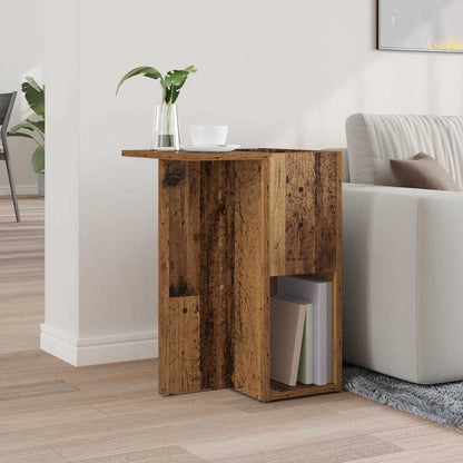 Bijzettafel Oudhout 35 x 40 x 55 cm Bewerkt hout