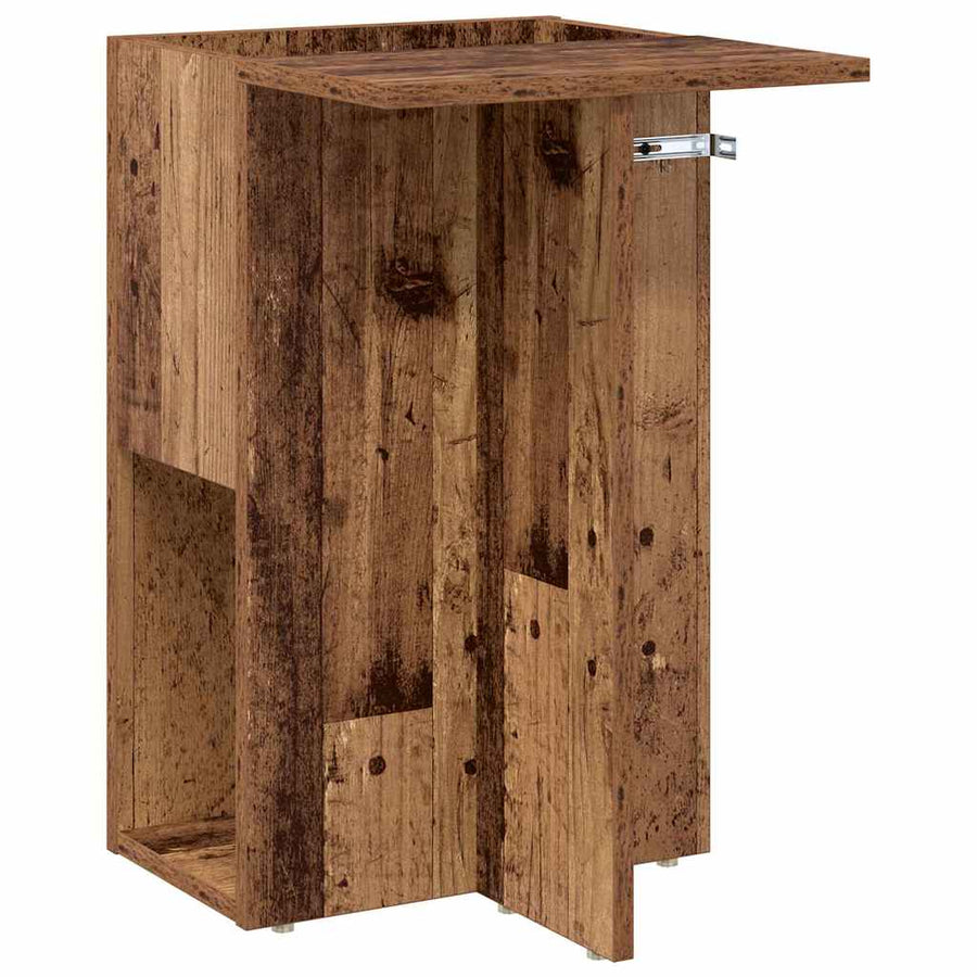 Bijzettafel Oudhout 35 x 40 x 55 cm Bewerkt hout