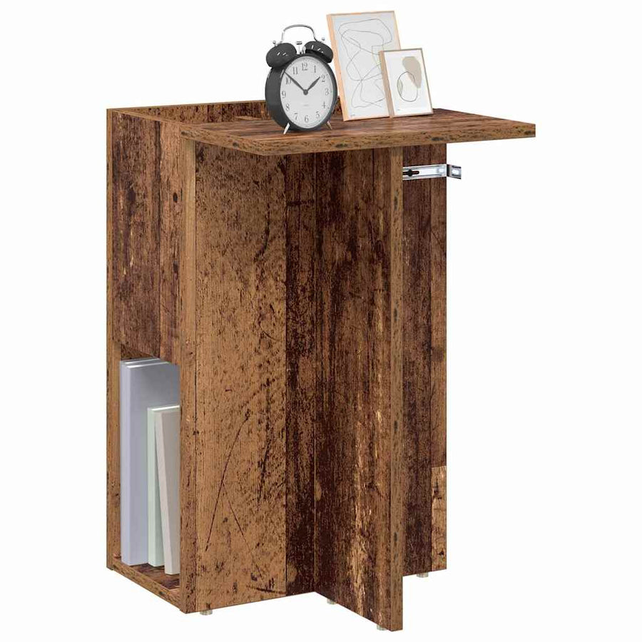 Bijzettafel Oudhout 35 x 40 x 55 cm Bewerkt hout