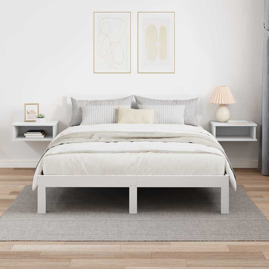 Nachtkastje 2 pcs Wit 40 x 31 x 15 cm Bewerkt hout