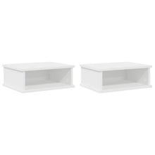 Nachtkastje 2 pcs Wit 40 x 31 x 15 cm Bewerkt hout