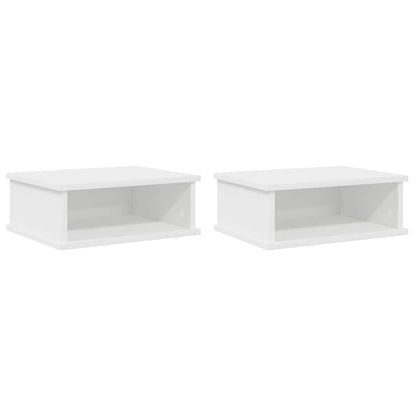 Nachtkastje 2 pcs Wit 40 x 31 x 15 cm Bewerkt hout