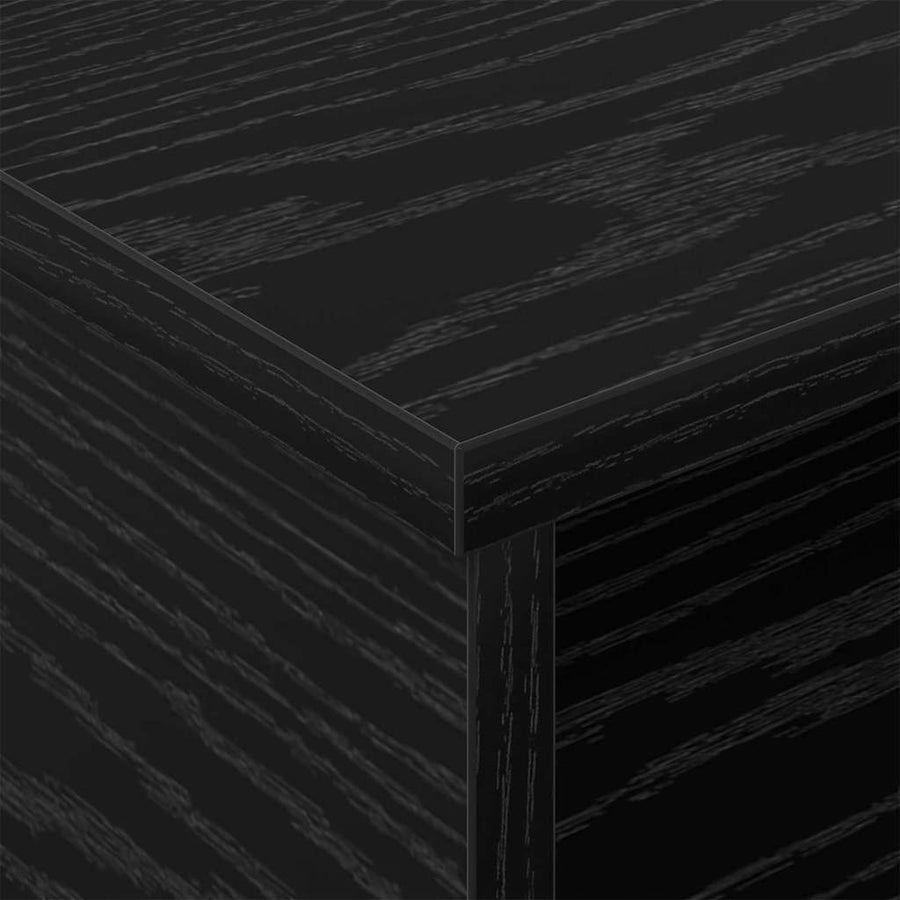 Nachtkastje Zwart Eiken 40 x 31 x 15 cm Bewerkt hout