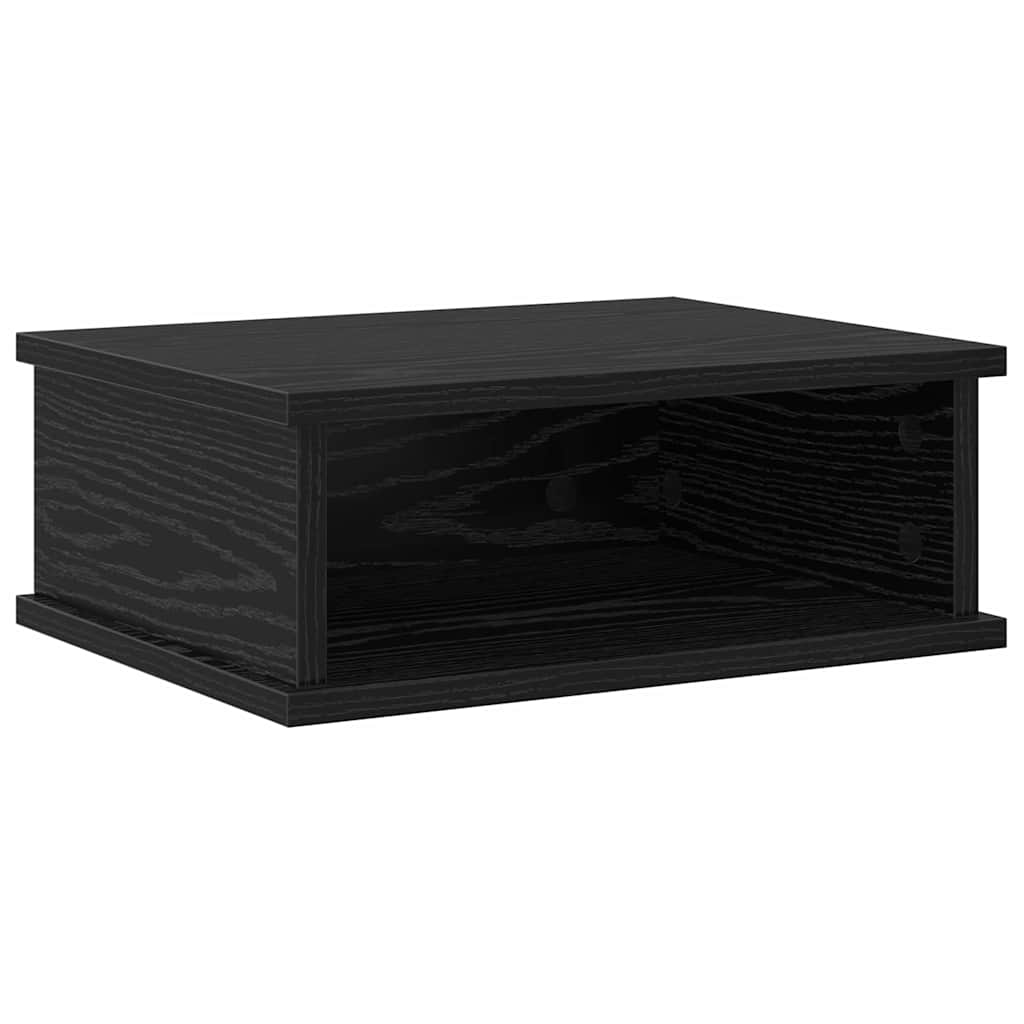 Nachtkastje Zwart Eiken 40 x 31 x 15 cm Bewerkt hout