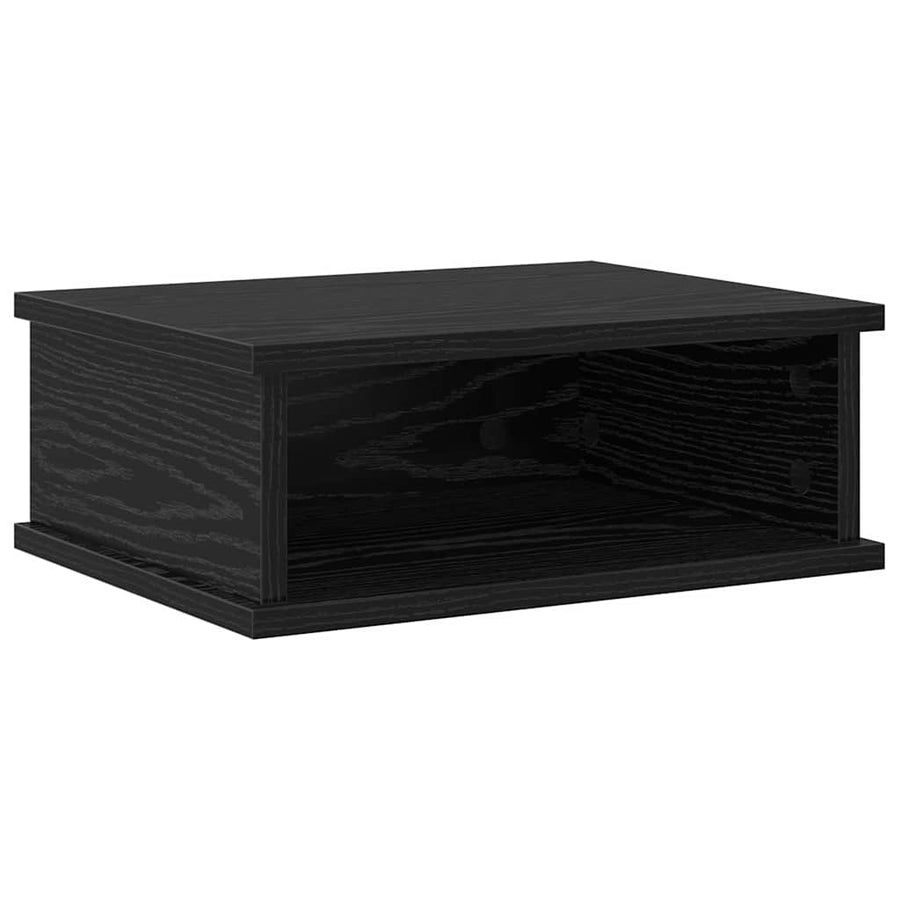 Nachtkastje Zwart Eiken 40 x 31 x 15 cm Bewerkt hout
