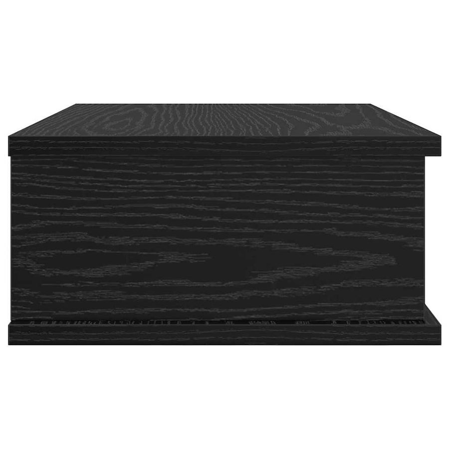 Nachtkastje Zwart Eiken 40 x 31 x 15 cm Bewerkt hout
