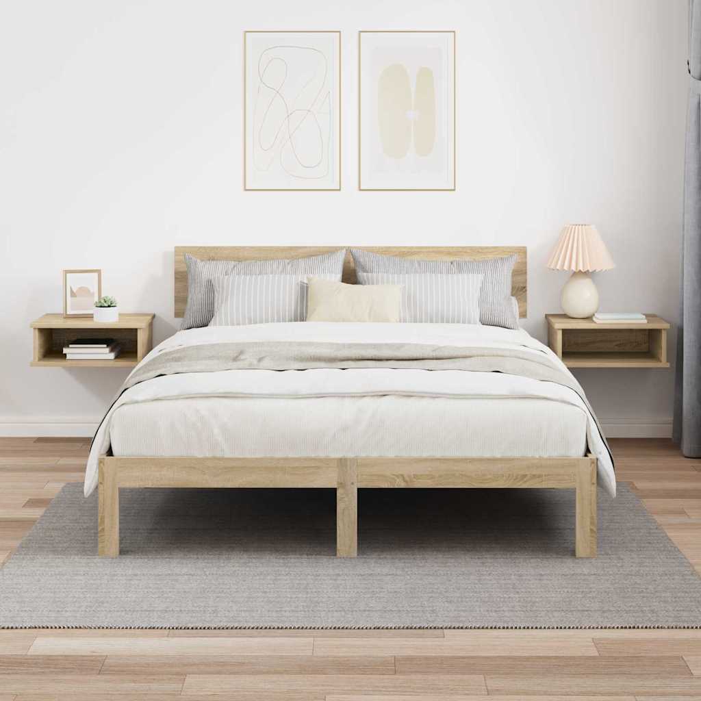 Nachtkastje 2 pcs Sonoma Eiken 40 x 31 x 15 cm Bewerkt hout