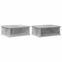 Nachtkastje 2 pcs Beton Grijs 40 x 31 x 15 cm Bewerkt hout