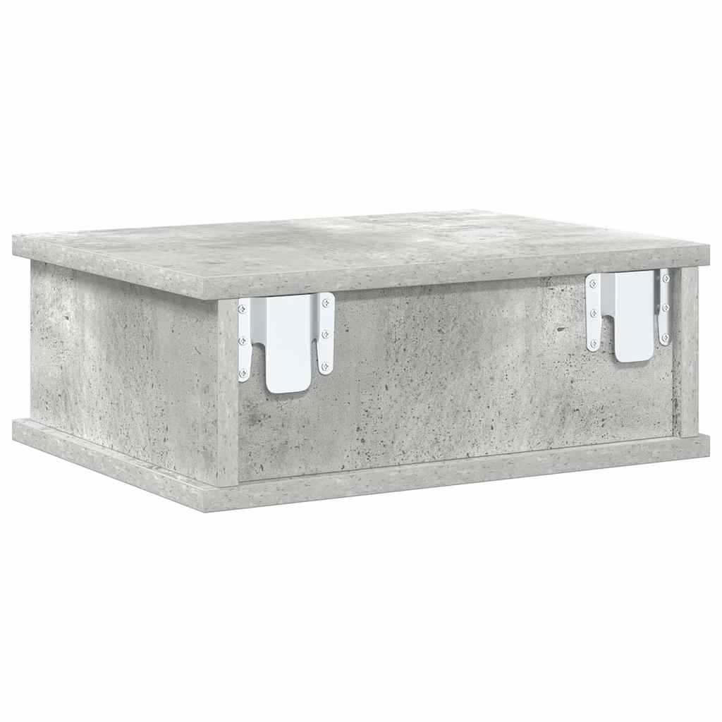 Nachtkastje 2 pcs Beton Grijs 40 x 31 x 15 cm Bewerkt hout