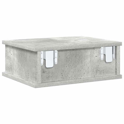 Nachtkastje 2 pcs Beton Grijs 40 x 31 x 15 cm Bewerkt hout