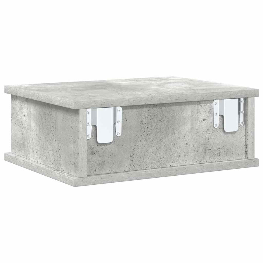 Nachtkastje 2 pcs Beton Grijs 40 x 31 x 15 cm Bewerkt hout
