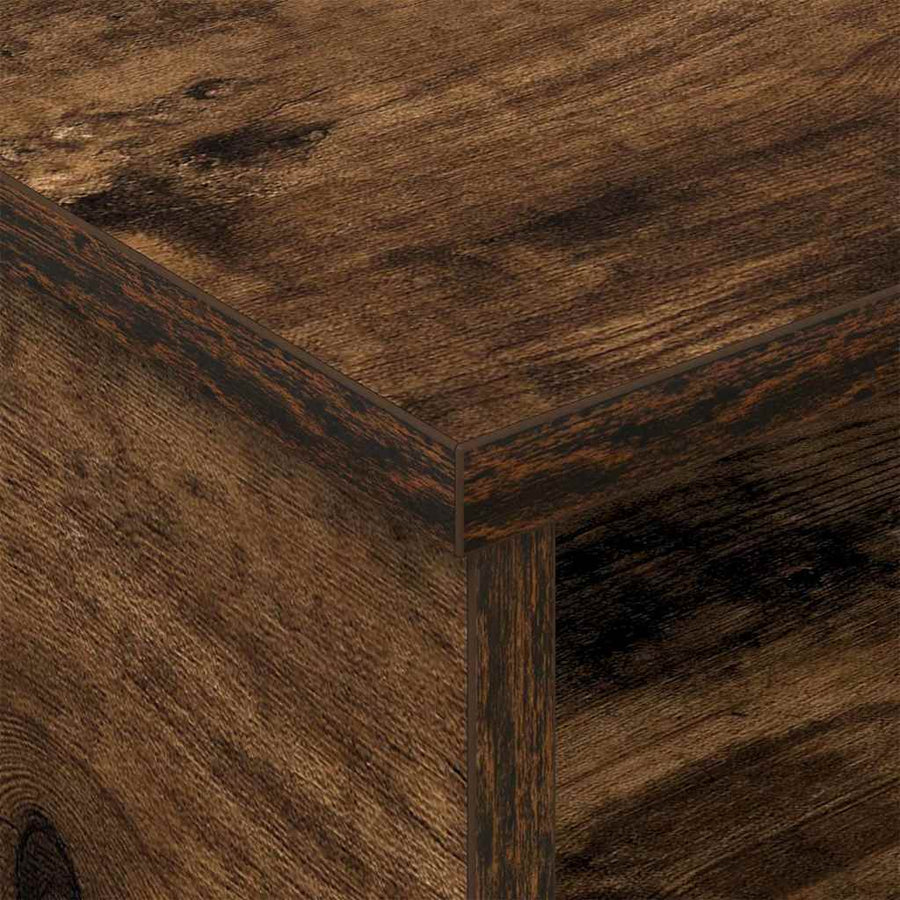Nachtkastje 2 pcs Gerookt eiken 40 x 31 x 15 cm Bewerkt hout