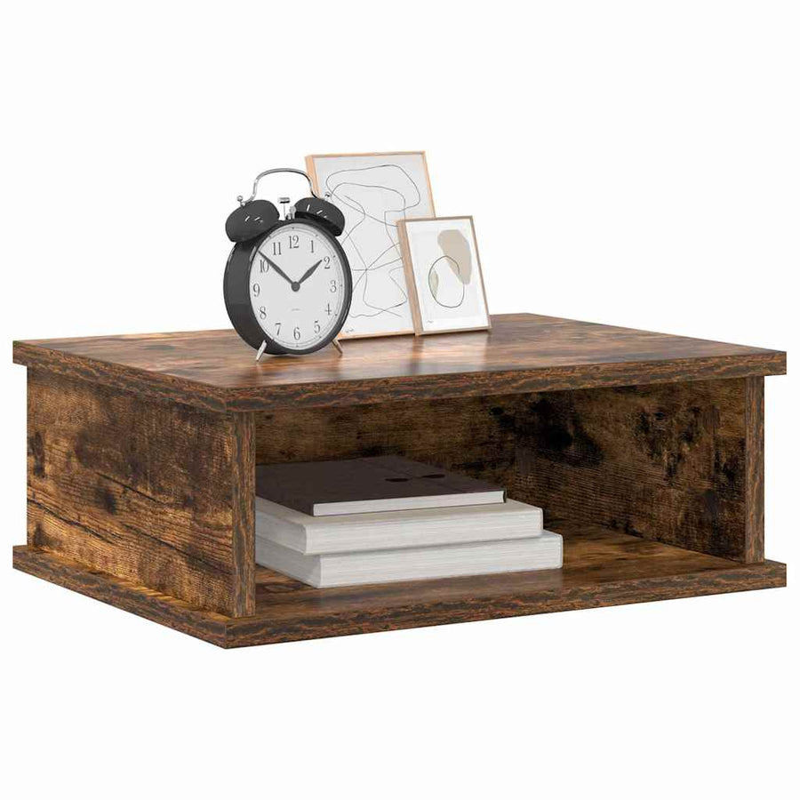 Nachtkastje 2 pcs Gerookt eiken 40 x 31 x 15 cm Bewerkt hout