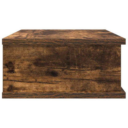 Nachtkastje 2 pcs Gerookt eiken 40 x 31 x 15 cm Bewerkt hout