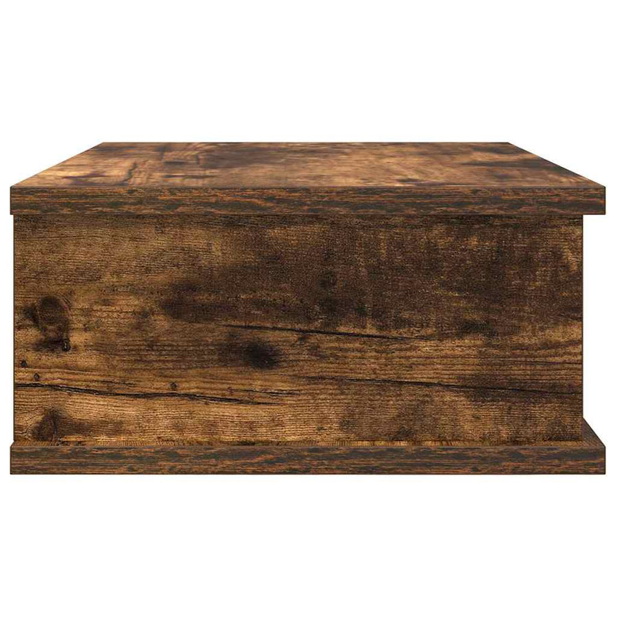 Nachtkastje 2 pcs Gerookt eiken 40 x 31 x 15 cm Bewerkt hout