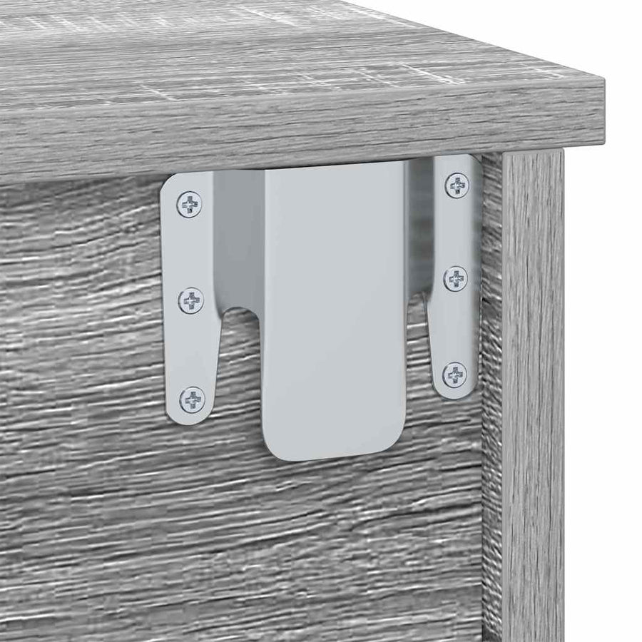 Nachtkastje 2 pcs Grijs Sonoma 40 x 31 x 15 cm Bewerkt hout