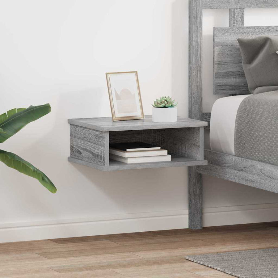 Nachtkastje 2 pcs Grijs Sonoma 40 x 31 x 15 cm Bewerkt hout