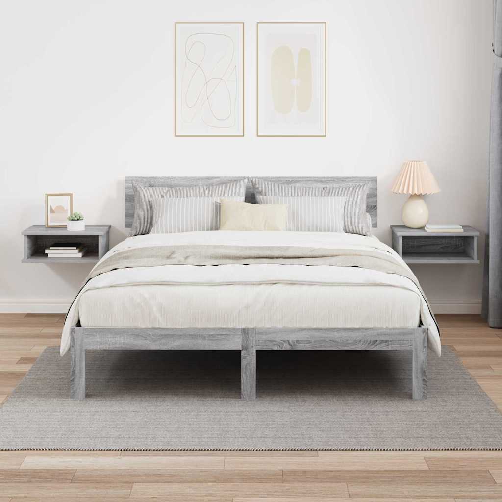 Nachtkastje 2 pcs Grijs Sonoma 40 x 31 x 15 cm Bewerkt hout