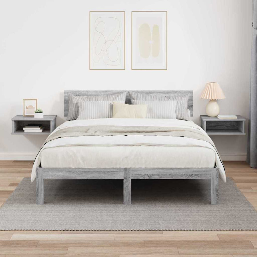 Nachtkastje 2 pcs Grijs Sonoma 40 x 31 x 15 cm Bewerkt hout