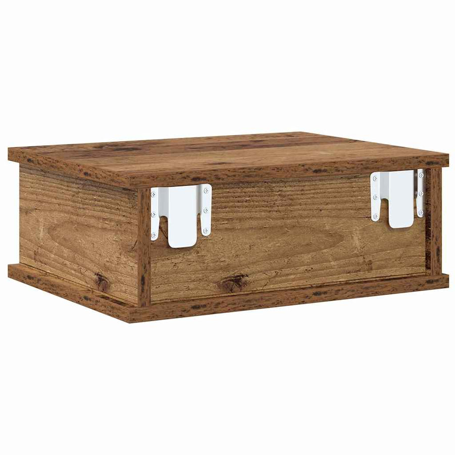 Nachtkastje Oudhout 40 x 31 x 15 cm Bewerkt hout
