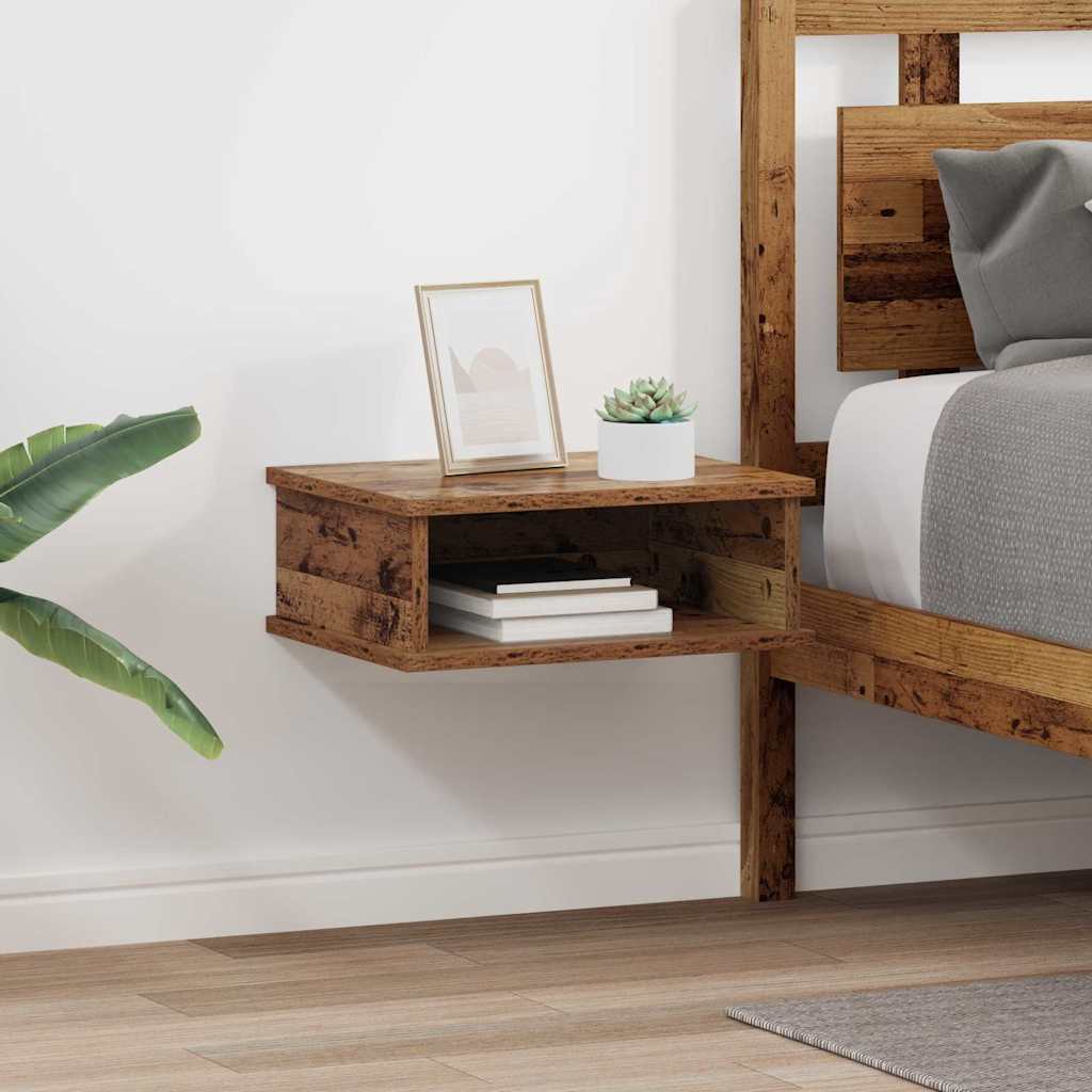 Nachtkastje 2 pcs Oudhout 40 x 31 x 15 cm Bewerkt hout