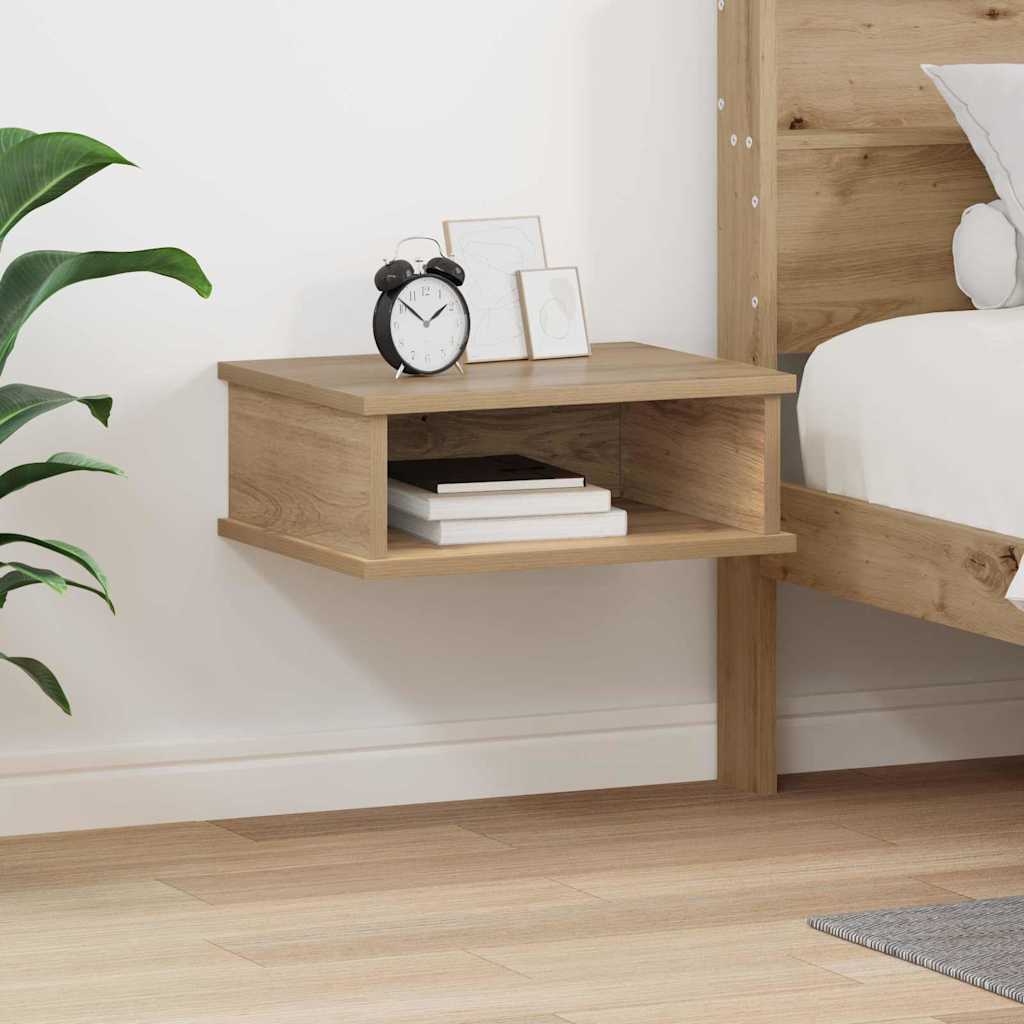 Nachtkastje Artisan Eiken 40 x 31 x 15 cm Bewerkt hout