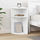 Side Table White 29.6 x 29.6 x 60 cm Engineered Wood