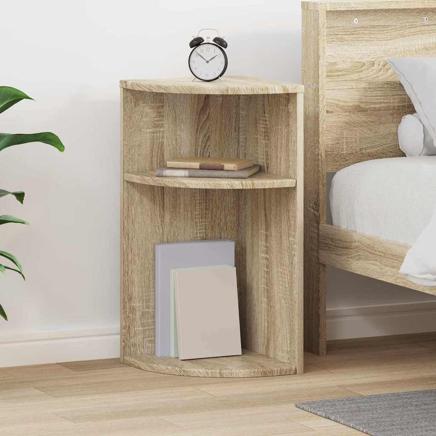 Bijzettafel Sonoma Eiken 29,6 x 29,6 x 60 cm Bewerkt hout