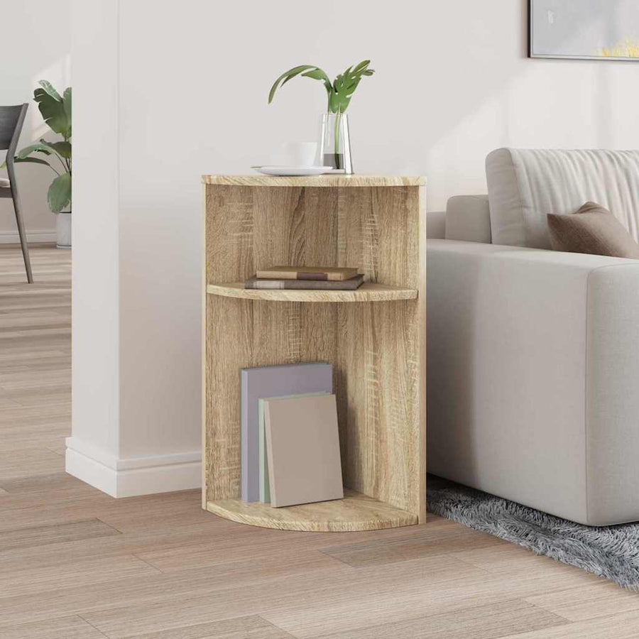 Bijzettafel Sonoma Eiken 29,6 x 29,6 x 60 cm Bewerkt hout