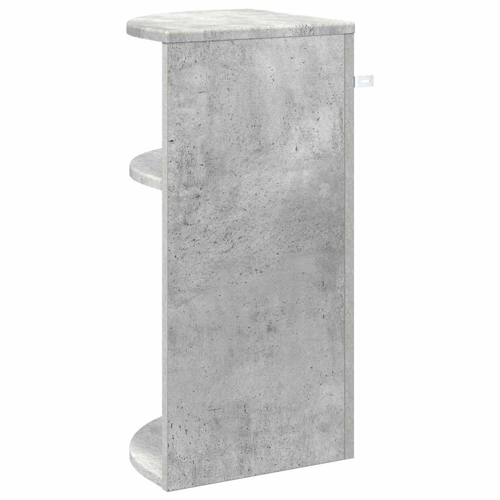 Bijzettafel Beton Grijs 29,6 x 29,6 x 60 cm Bewerkt hout