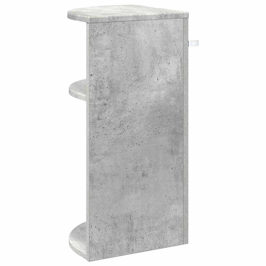 Bijzettafel Beton Grijs 29,6 x 29,6 x 60 cm Bewerkt hout