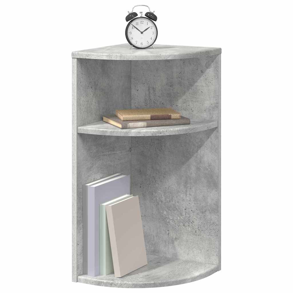 Bijzettafel Beton Grijs 29,6 x 29,6 x 60 cm Bewerkt hout